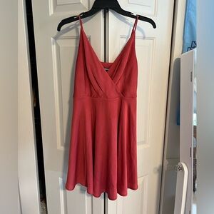 Express Orangeish-Redish Mini Sundress for Night Out